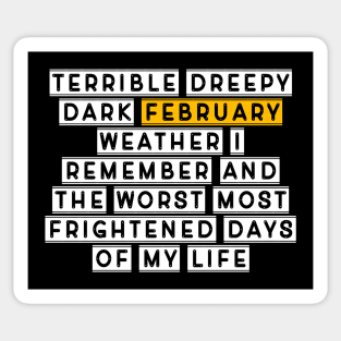 Quote february Sticker